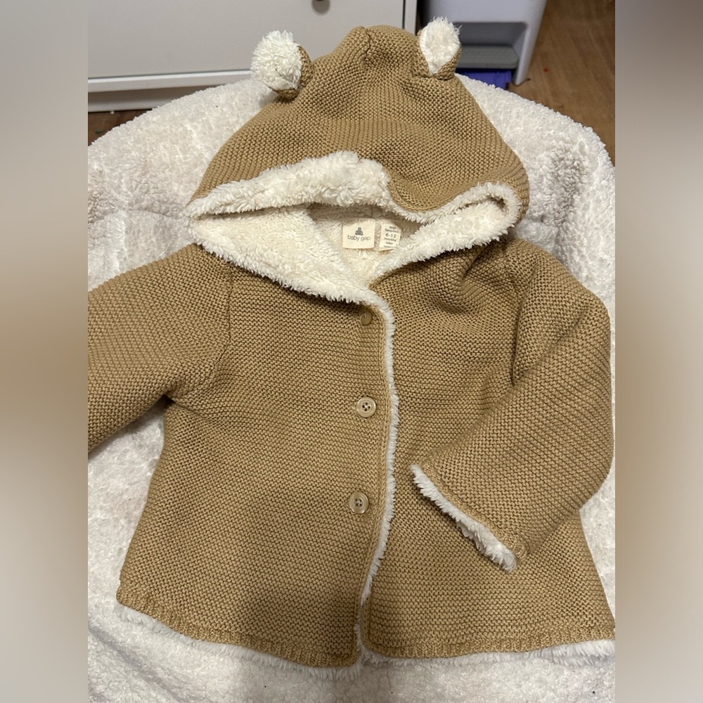 Baby Gap Bear 🐻 Sherpa Lined Hoodie | 6-12 Months